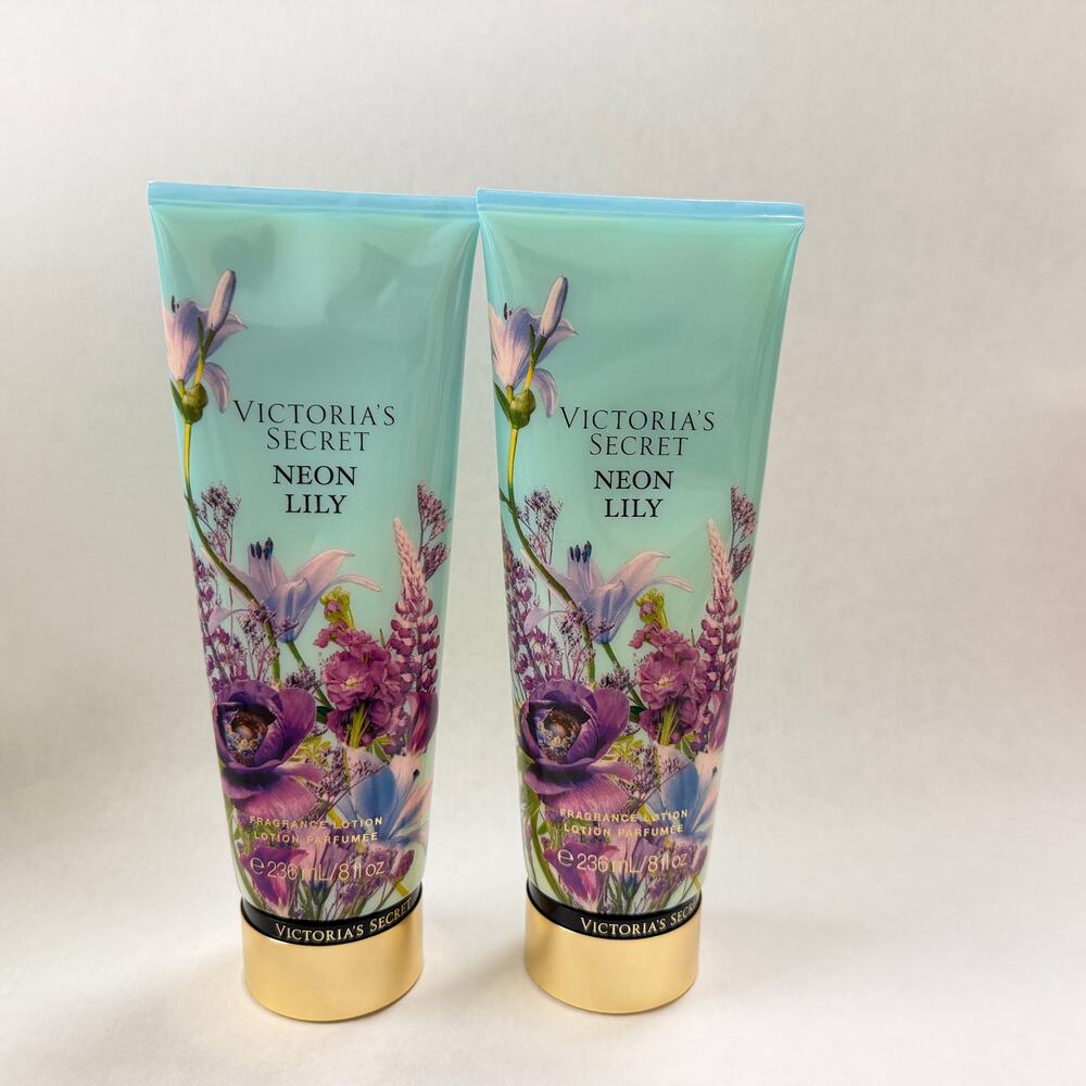 Victoria's Secret Neon Lily Body Lotion 8 fl oz 2 Pack